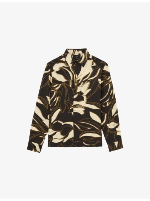 REISS Paloma Floral-Print Woven Shirt