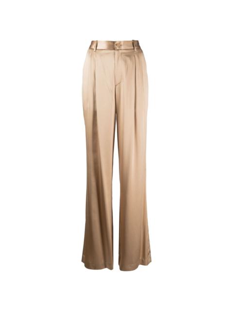 Flavie silk wide-leg trousers