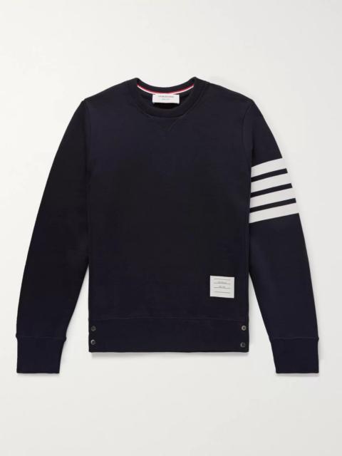 Thom Browne Slim-Fit Striped Loopback Cotton-Jersey Sweatshirt