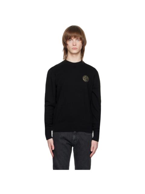 VERSACE JEANS COUTURE Black V-Emblem Sweater