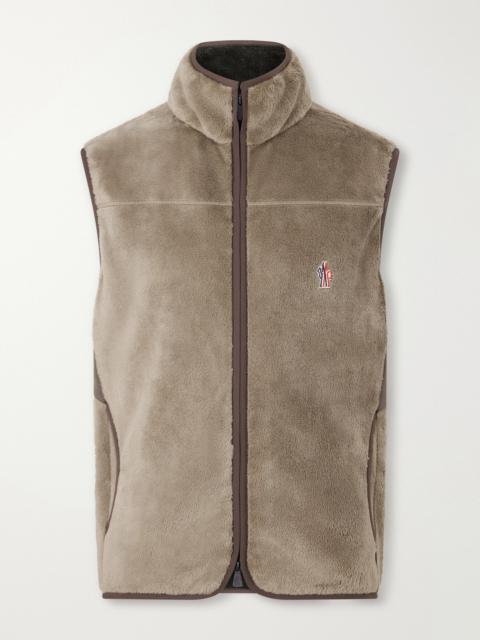 Moncler Grenoble Logo-Appliquéd Gabardine-Trimmed Fleece Polartec® Gilet