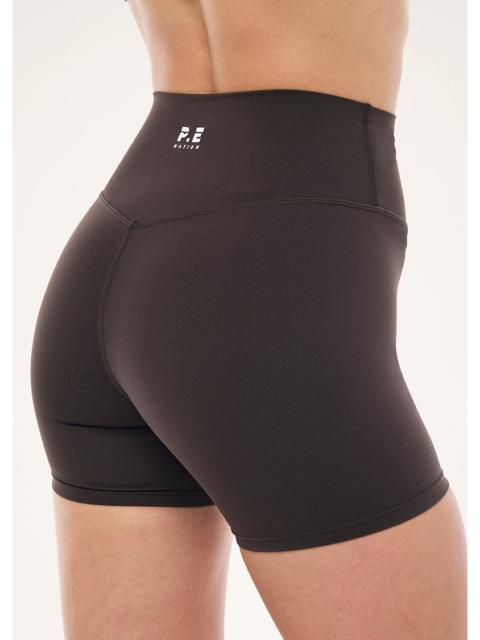 P.E NATION SIGNATURE 5" BIKE SHORT IN COFFEE