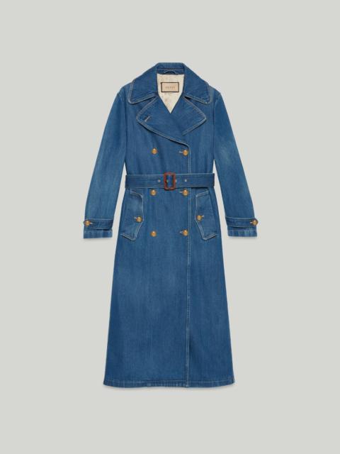 GUCCI Denim trench coat