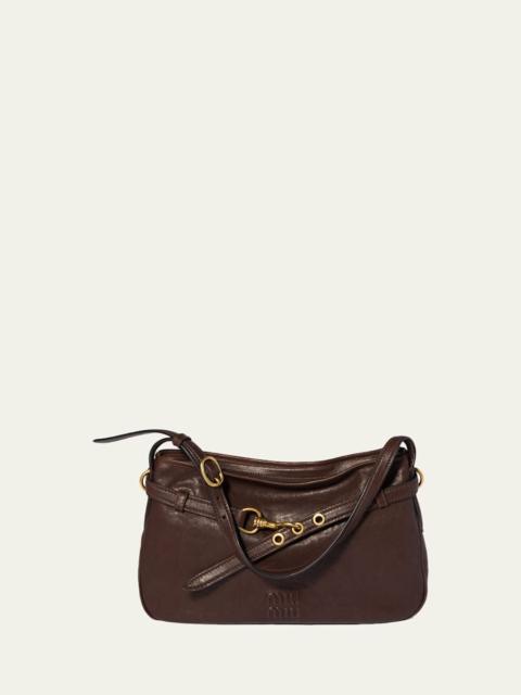 Miu Miu Aventure Leather Shoulder Bag