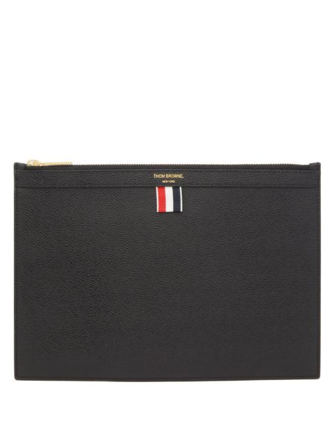 Thom Browne Pebbled-leather pouch