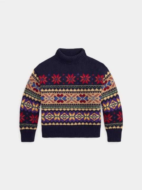 Polo Ralph Lauren Geo-Motif Wool-Cashmere-Blend Turtleneck