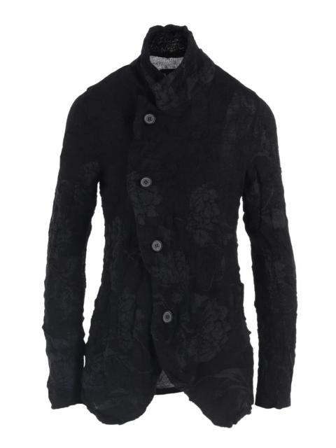 Y's Big Flower Wrinkled Knit Jacket