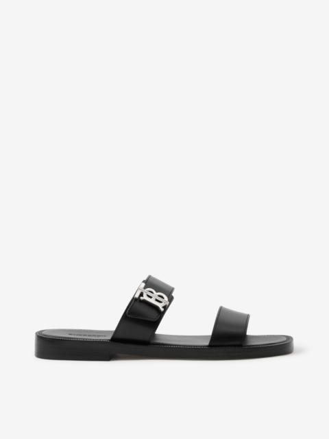 Burberry Monogram Motif Leather Sandals