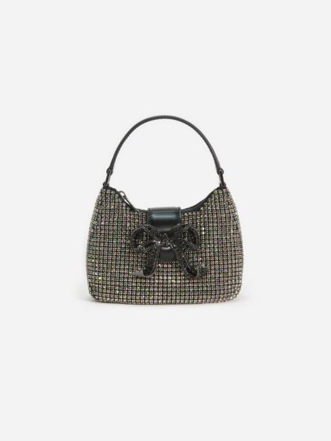 self-portrait Multi Rhinestone Chainmail Crescent Bag