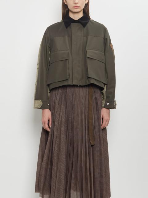 Grosgrain x Nylon Twill Blouson — Khaki / Beige