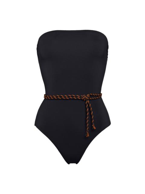 Majorette tie-waist bustier swimsuit