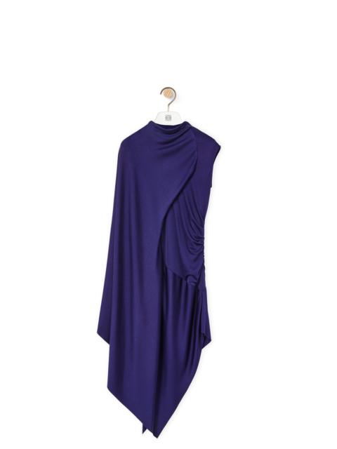 Loewe Asymmetric draped dress in polyamide