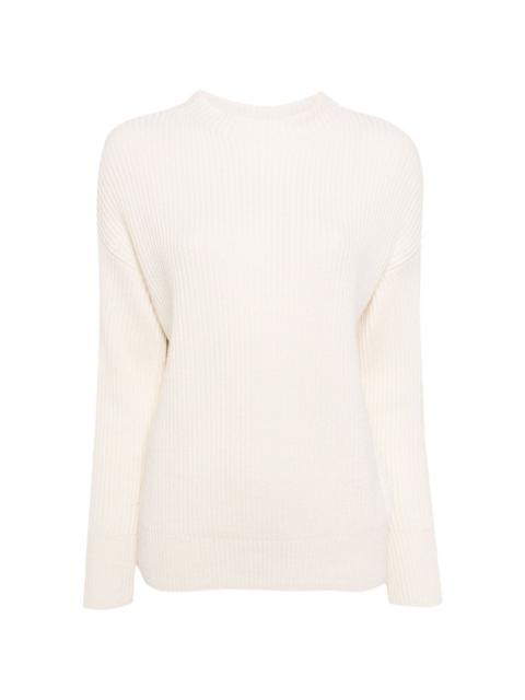 crew-neck ribbed-trim jumper