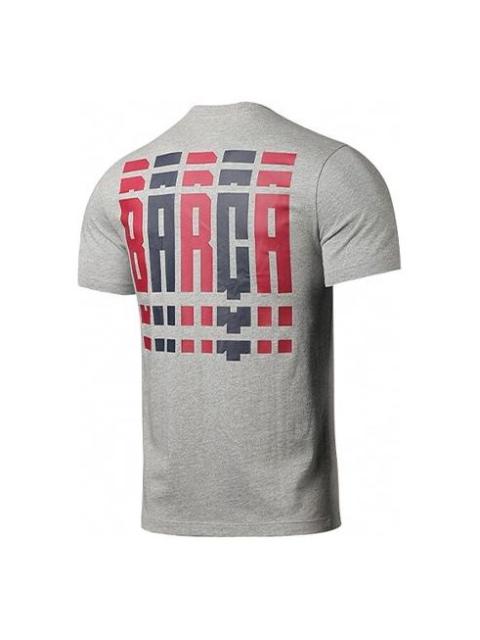 Nike Nike FC Barcelona Subject Printing Round Neck Short Sleeve Gray CD1185-063