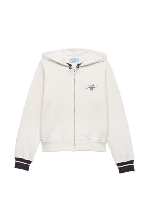 Prada cotton zipper hoodie