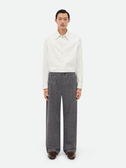 Bottega Veneta Printed Leather Flannel Pants