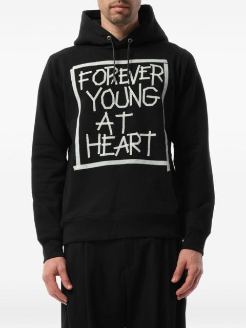 mastermind JAPAN slogan-print drawstring hoodie