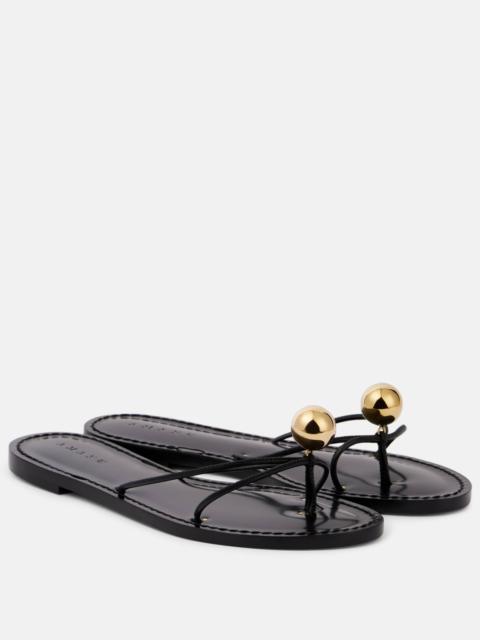 AMANU Malawi embellished leather thong sandals