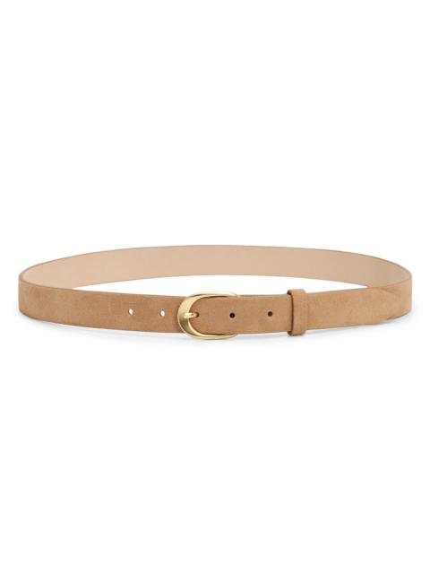 rag & bone Women's Small Vera Suede Belt - Light Cognac Suede