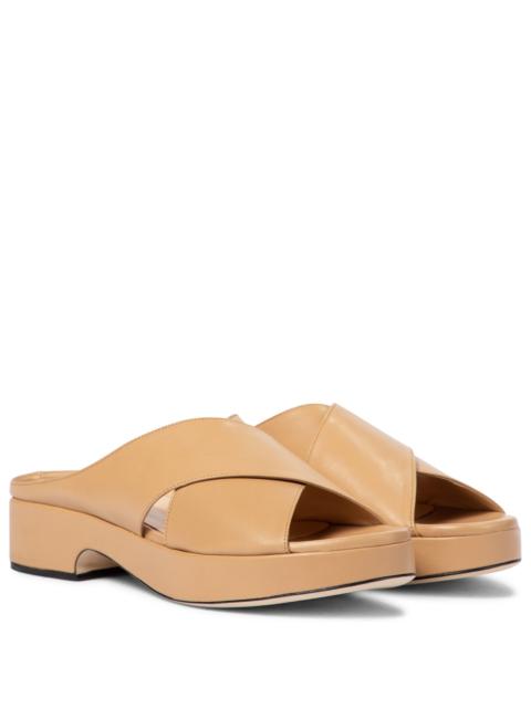BY FAR Iggy leather platform sandals