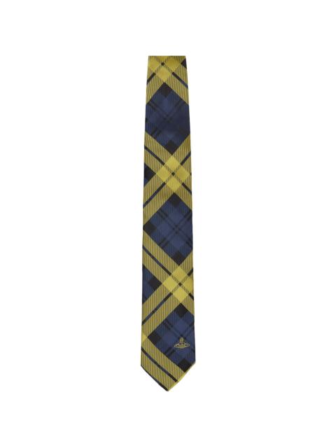 Vivienne Westwood Navy & Yellow Silk Tie