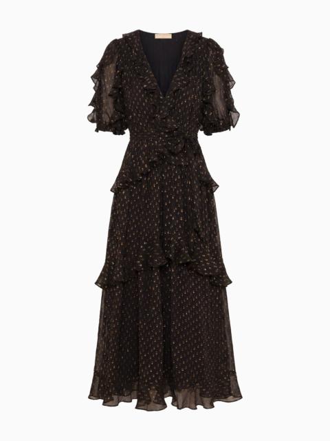 ULLA JOHNSON Tida Short Sleeve Silk Dress