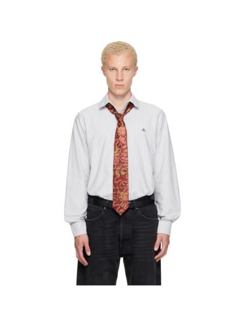 Vivienne Westwood White & Green Two Button Krall Shirt