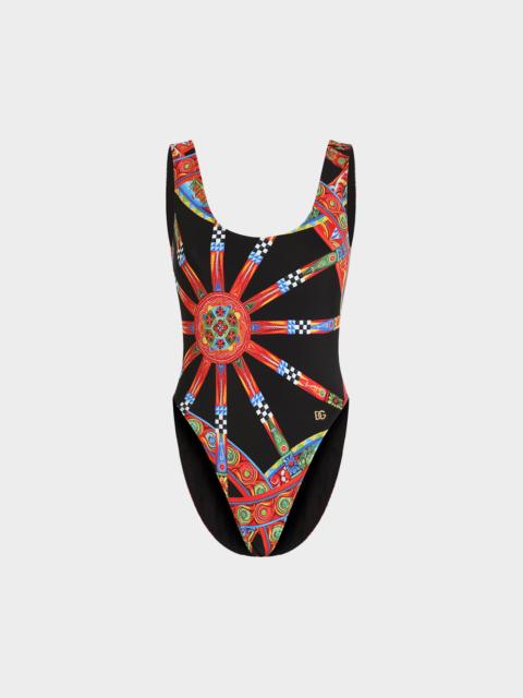 Dolce & Gabbana Carretto One-Piece Swimsuit