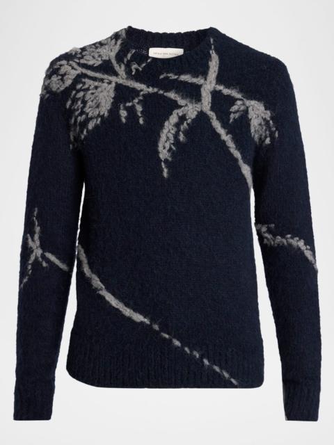 Men's Mouche Foliage Knit Crewneck Sweater
