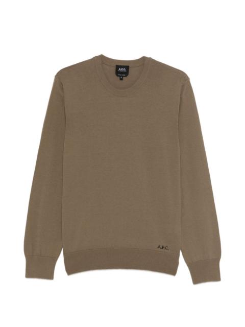 A.P.C. crewneck embroidered sweatshirt