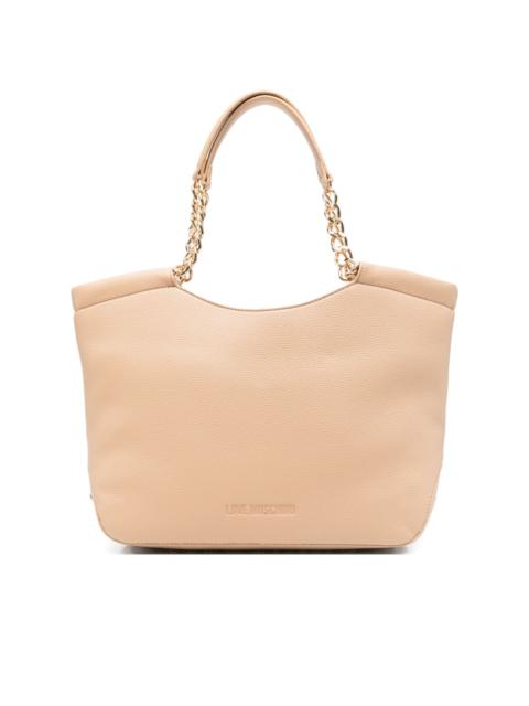 Moschino logo-lettering tote bag