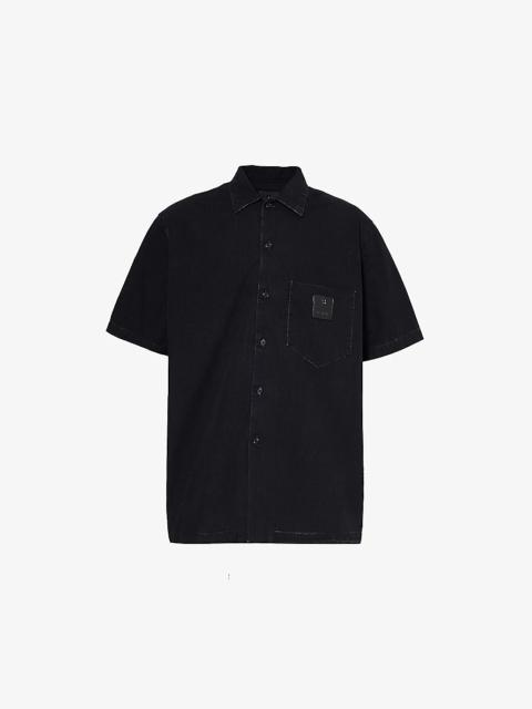 Givenchy Brand-appliqué patch-pocket denim shirt