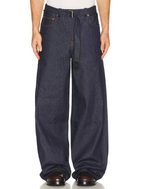 sacai x Levis Denim Collab Wide Jeans