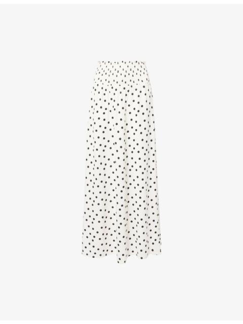 SAMSØE SAMSØE Saumi Polkadot Woven Midi Skirt