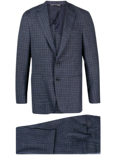 Canali check-pattern single-breasted suit