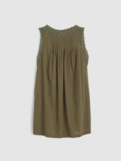 Madewell Crochet-Trim Boatneck Mini Dress