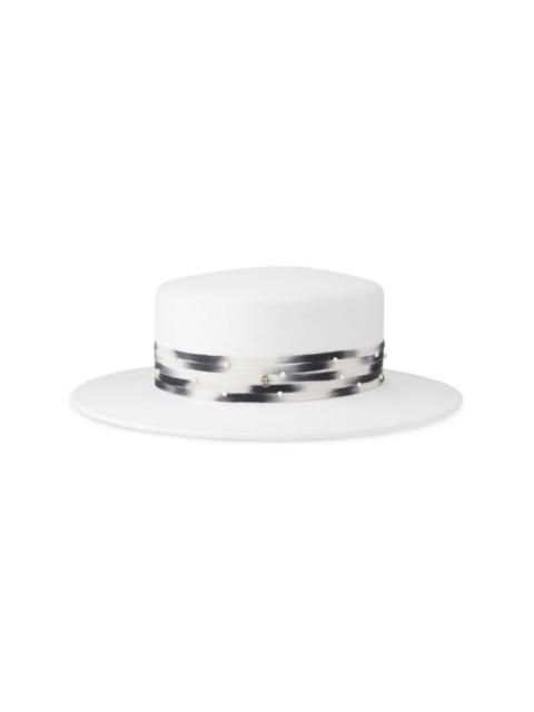 MAISON MICHEL Kiki strap-detail wool hat