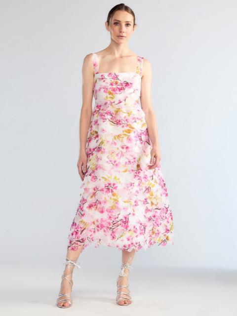 CYNTHIA ROWLEY Scalloped Petal Midi Dress
