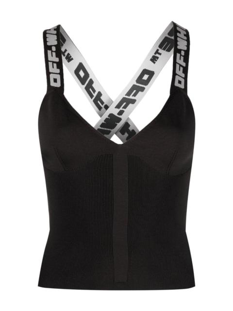 Off-White Logo Band Tank Top Black And Grey