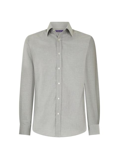 Ralph Lauren Men's Mini Houndstooth Shirt - Light Melange Grey