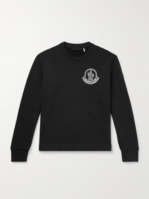 Moncler Logo-Print Appliquéd Cotton-Jersey Sweatshirt