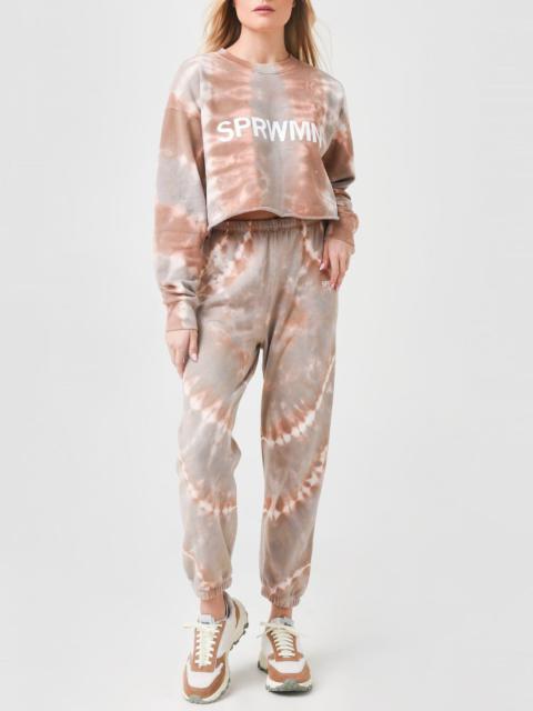 SPRWMN DESERT DUSK COTTON CROPPED LOGO SWEATSHIRT