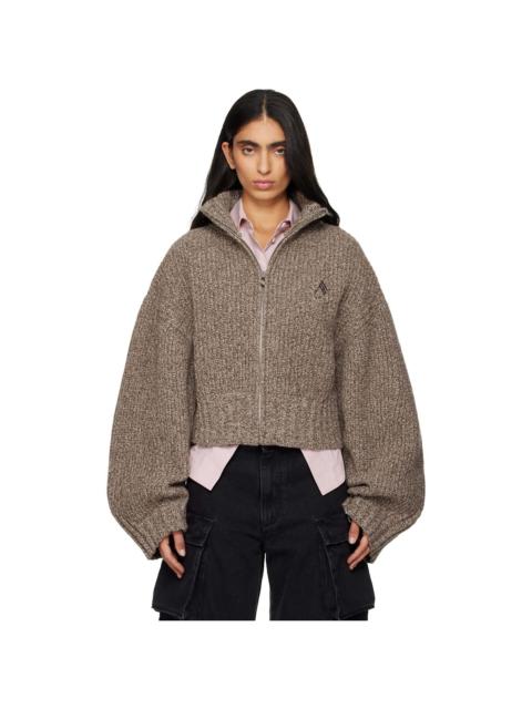 THE ATTICO Brown Wool Cashmere Cardigan