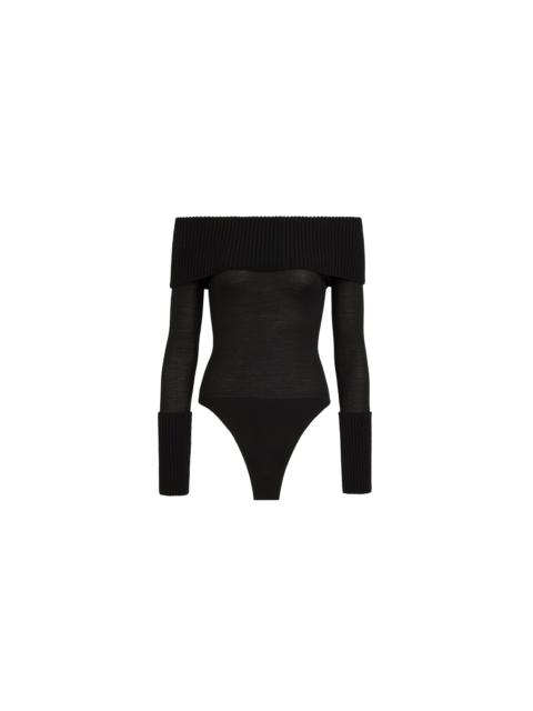 Alaïa MERINO OFF-SHOULDER BODYSUIT
