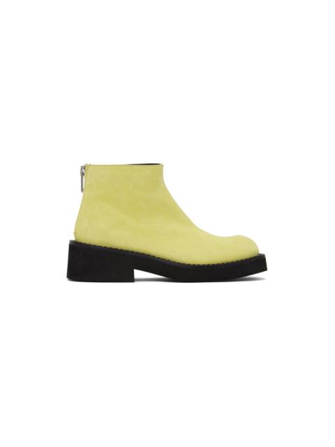 MM6 Maison Margiela Green Zip Boots