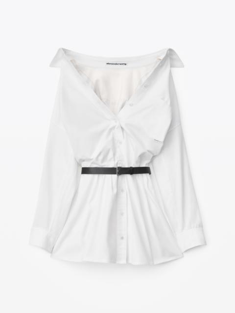 Alexander Wang MINI DRESS IN COTTON SHIRTING