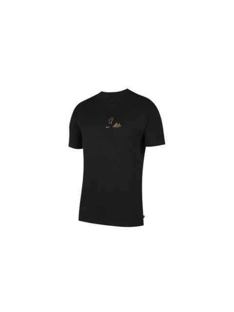 Nike SB Skate T-Shirt Back Round Neck Short Sleeve Black CU0297-010