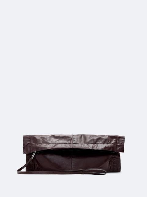 ALLSAINTS LUTECE FOLD LEATHER CLUTCH