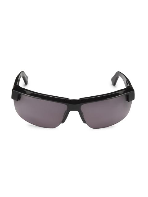 Off-White Men's Toledo 75MM Rectangular Sunglasses - Black Dark Grey