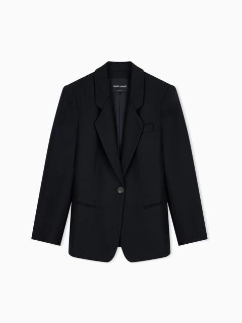 GIORGIO ARMANI BLAZER NEW NORMAL REGULAR FIT IN WOOL AND CASHMERE FLANNEL